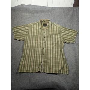Vintage Woolrich XXL Green Plaid Shirt Sleeve Button Casual Shirt Mens Cotton